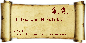 Hillebrand Nikolett névjegykártya