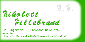 nikolett hillebrand business card